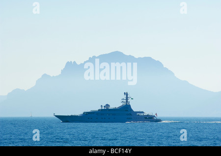 The large luxury yacht Golden Odyssey sailing in the south of France  Stock Photo