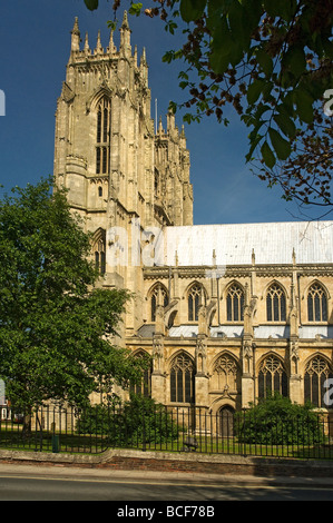 West Towers of Beverley Minster East Yorkshire England UK United Kingdom GB Great Britain