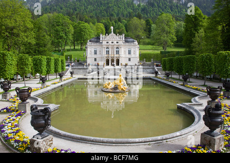 Germany, Bayern/Bavaria, Linderhof, Schloss Linderhof Stock Photo