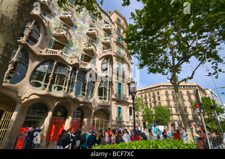 Spain, Barcelona, Casa Batllo (by Antoni Gaudi) Stock Photo