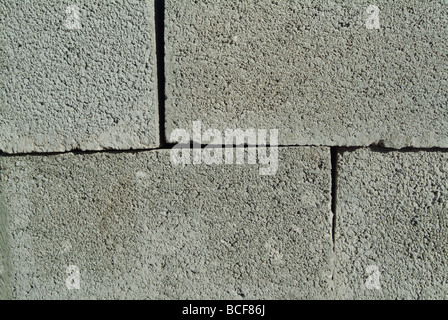 Stacked concrete blocks at a construction site Stock Photo