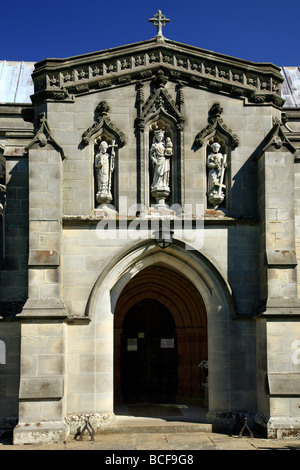 The Porch St Marys Church adjoining Sledmere House near Driffield Yorkshire Wolds Stock Photo