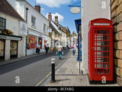 Cheap Street historic central high street  pedestrian shopping area in Sherborne Dorset South West England UK Stock Photo