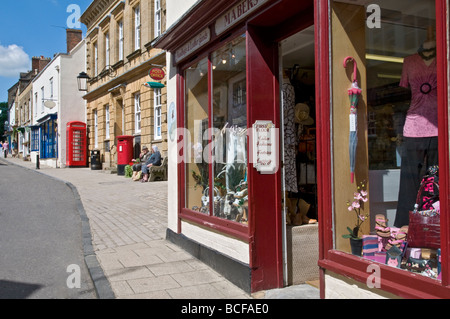 Cheap Street historic traditional high street shopping area in Sherborne Dorset South West England UK Stock Photo