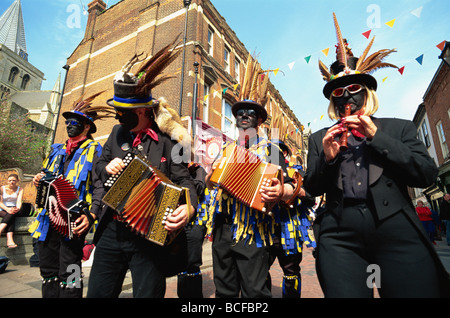 England, Kent, Rochester, People in Sweeps Festival Stock Photo