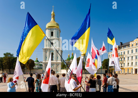 Independence Day, Ukrainian National Flags Flying In Maidan ...