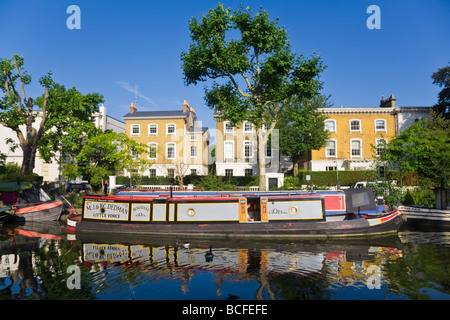 England, London, Maida Vale, Little Venice, Canal boats Stock Photo