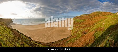 UK, Wales, Glamorgan, Gower Peninsula, Rhossilli Bay Stock Photo