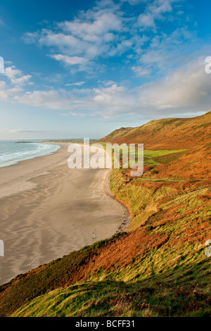 UK, Wales, Glamorgan, Gower Peninsula, Rhossilli Bay Stock Photo