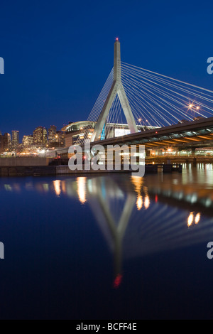 USA, Massachusetts, Boston, The Zakim Bridge Stock Photo