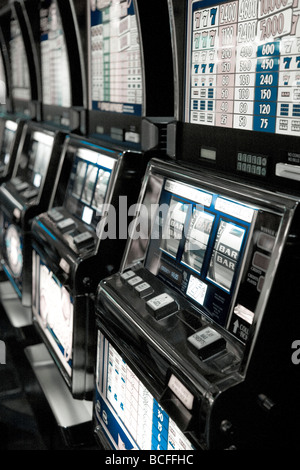 USA, Nevada, Las Vegas, McCarran International Airport, slot machines Stock Photo