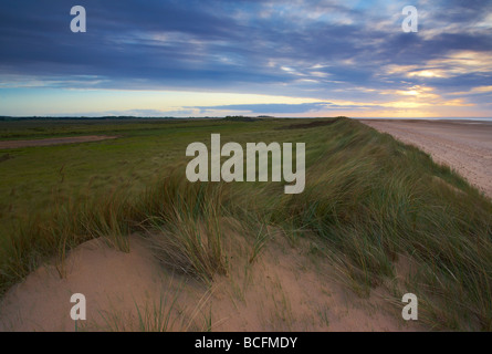 Sunset at Titchwell on the North Norfolk Coast Stock Photo