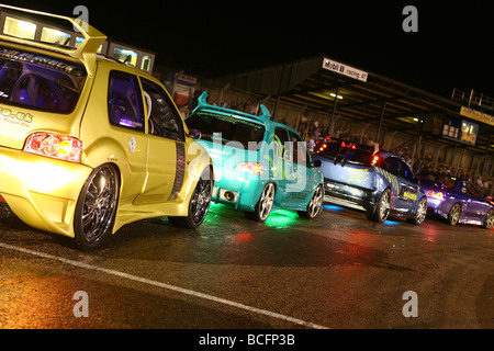 Modified car show at Arena Essex Stock Photo