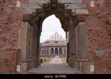 Isa Khan Mausoleum, Barber to Humayun on the site of Humayun's tomb,Punjab,Delhi,India Stock Photo