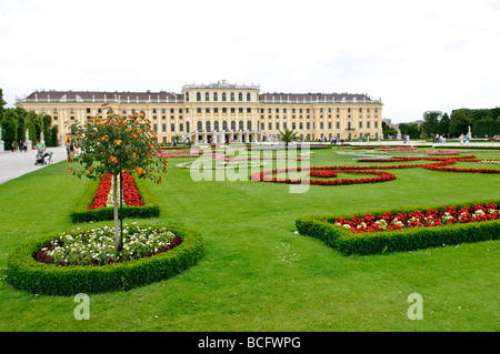 VIENNA, Austria — Schonbrunn Palace, a magnificent baroque architectural masterpiece in Vienna, was the former summer residence of the Habsburg monarchs. Today, the palace and its extensive gardens are a UNESCO World Heritage Site, attracting millions of visitors every year who appreciate its historical and cultural significance. Stock Photo
