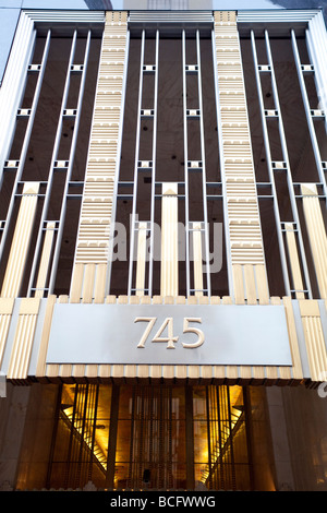 detail of facade of 745 Fifth Avenue, New York City, USA Stock Photo