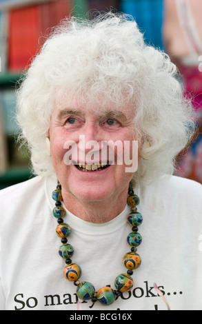 Jan Morris Welsh historian author and travel writer pictured at Hay Festival 2009  Stock Photo