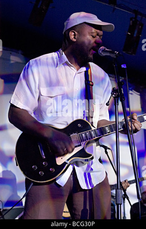 Basil Gabbidon born Basil Glendon Gabbidon reggae guitarist singer of steel pulse and reggae rocks at black history month launch Stock Photo