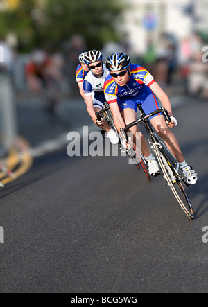 Festival of Cycling town centre race Abergavenny Wales UK Stock Photo