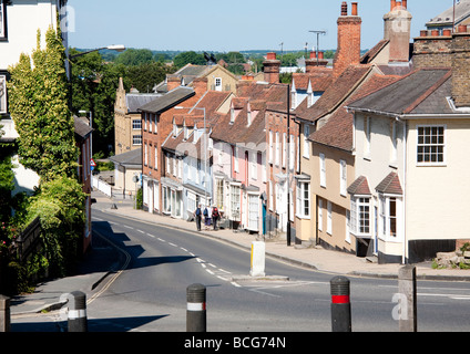 a characterful street of period houses in Maldon Essex UK Stock Photo