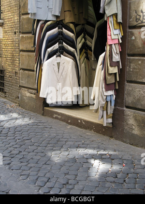 men's jackets shop in via del pellegrino,  rome italy Stock Photo