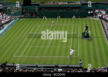 Wimbledon Championships 2009, high view of the  Centre Court Stock Photo
