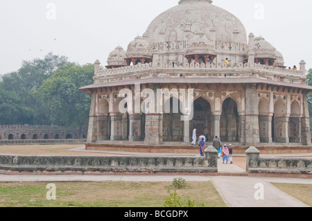 Isa Khan Mausoleum, Barber to Humayun, on the site of Humayun's tomb,Punjab,Delhi,India Stock Photo