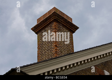roof line with chimney on a building in east hampton, ny Stock Photo