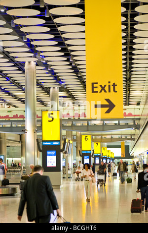 Terminal 5 baggage reclaim hall Heathrow airport London United Kingdom Stock Photo