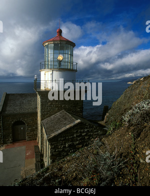 The Point Sur Lighthouse along the Big Sur Coast - Garrapata State Park, CA, USA Stock Photo