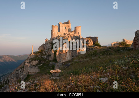 Rocca Calascio castle in Gran Sasso national park, Abruzzo, Italy Stock Photo