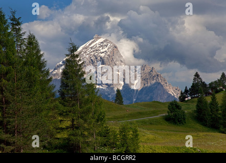 Mount Antelao, Cortina d'Ampezzo, Dolomites, Italy Stock Photo