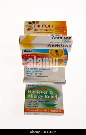 Anti histamine for allergy and insect bites Stock Photo