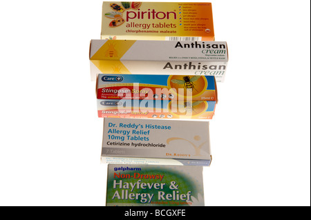 Anti histamine for allergy and insect bites Stock Photo