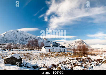 Black Rock cottage, Glencoe, Scotland, UK Stock Photo