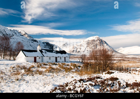 Black Rock cottage, Glencoe, Scotland, UK Stock Photo