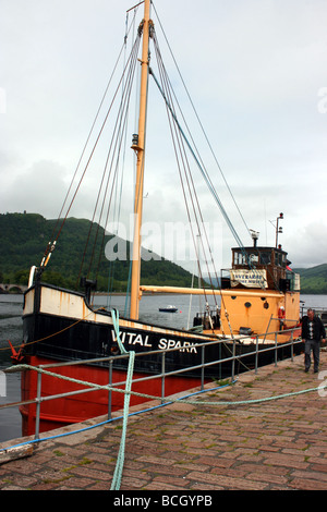 'Vital Spark' ship moored at Inveraray pier, Argyll, Scotland Stock Photo