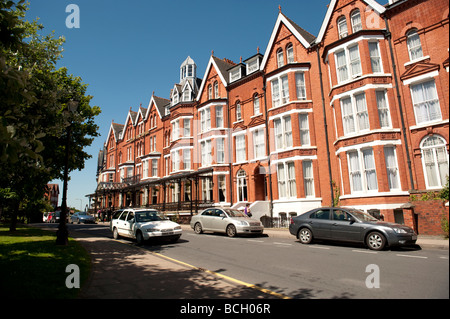 The exterior of the red brick Victorian era Glan Usk hotel Llandrindod Wells Powys UK Stock Photo