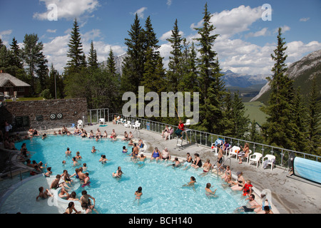 Canada Alberta Banff National Park Upper Hot Springs Pool Stock Photo