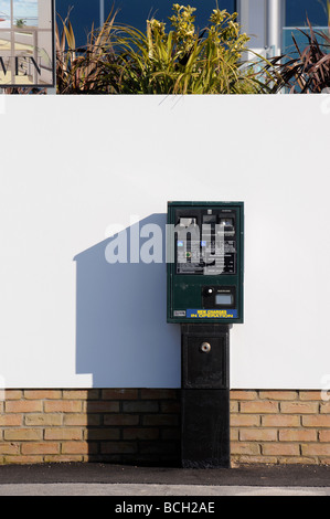 A PAY AND DISPLAY PARKING TICKET MACHINE ON SHORE ROAD NEAR SANDBANKS UK Stock Photo