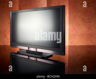 Plasma TV televisions horizontal Stock Photo