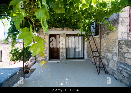 Typical rural home in the mountain village of Lysos, Cyprus Stock Photo