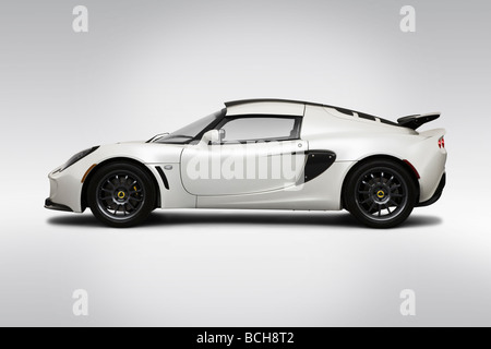 2009 Lotus Exige S260 in White - Drivers Side Profile Stock Photo