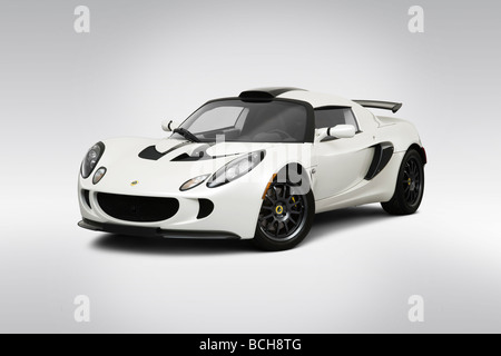 2009 Lotus Exige S260 in White - Front angle view Stock Photo