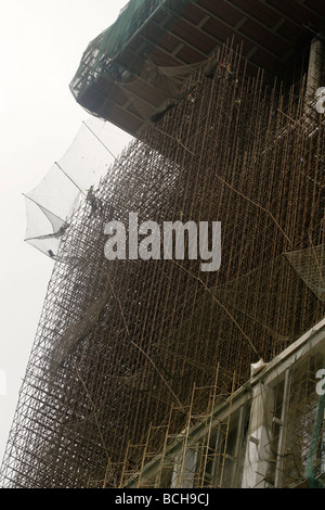 The construction of Mukesh Ambanis new private residential skyscraper named Antilia in Mumbai (Bombay) in India Stock Photo