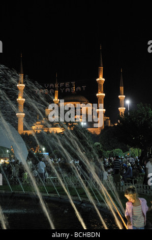 Sultanahmet The Blue Mosque set in lush gardens Istanbul Turkey Stock ...