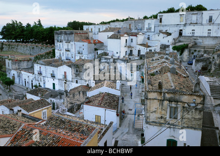 Monte Sant Angelo Puglia Italy Gargano Region Characteristic white houses of the Rione Junno area Stock Photo
