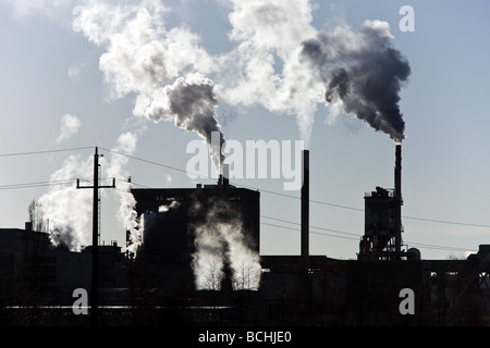 Smoking chimneys Stock Photo