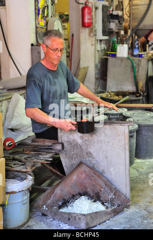 Glassmaker, Murano, Venice, Province of Venice, Veneto, Italy Stock Photo