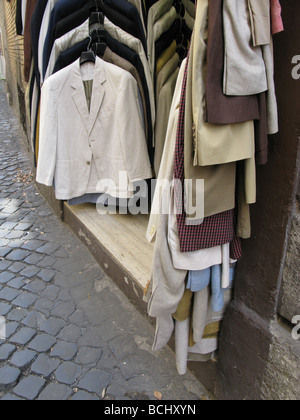 men's jackets shop in via del pellegrino,  rome italy Stock Photo